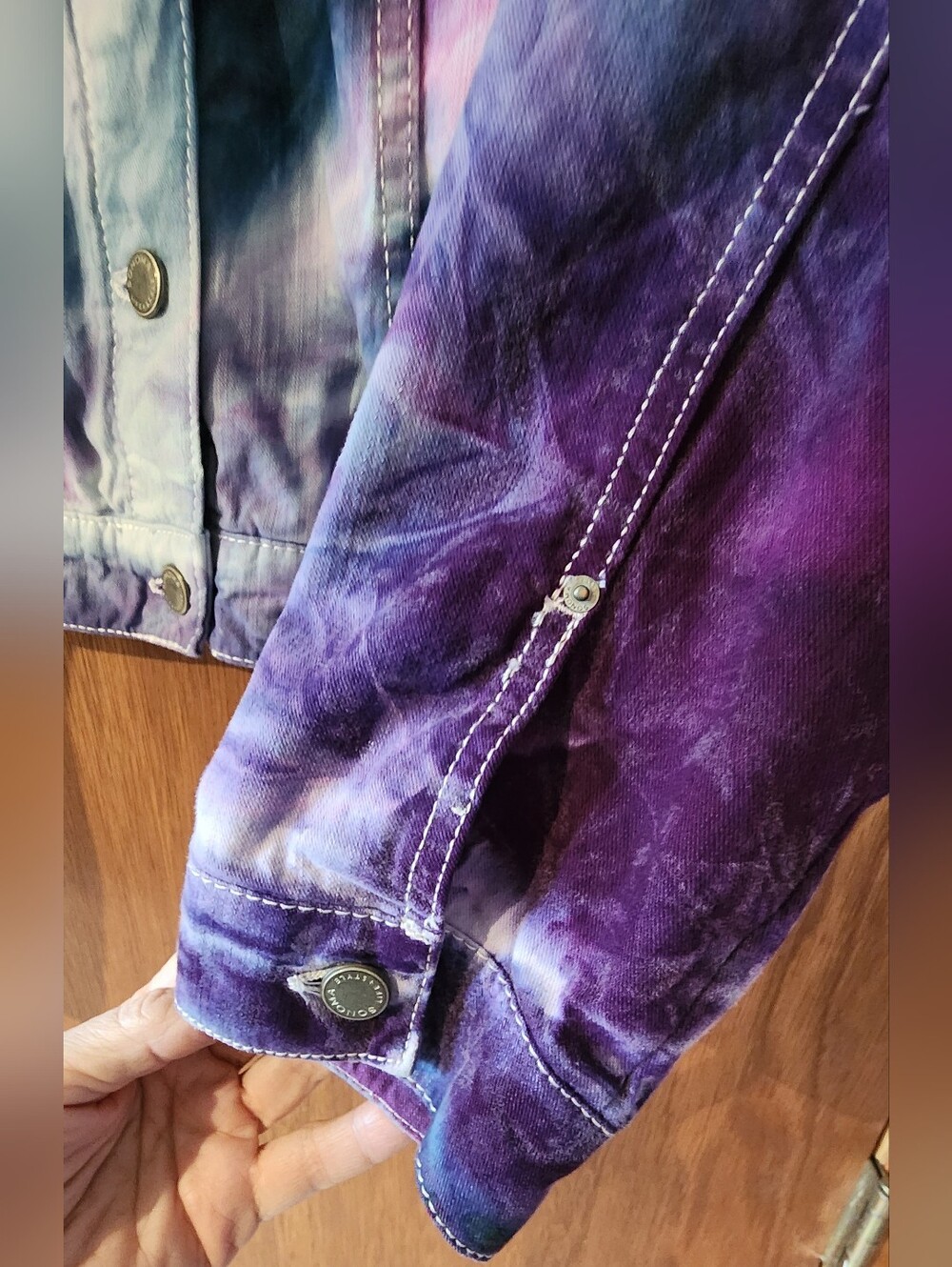 Ice Dye Custom Denim Jacket - Picture 12 of 13